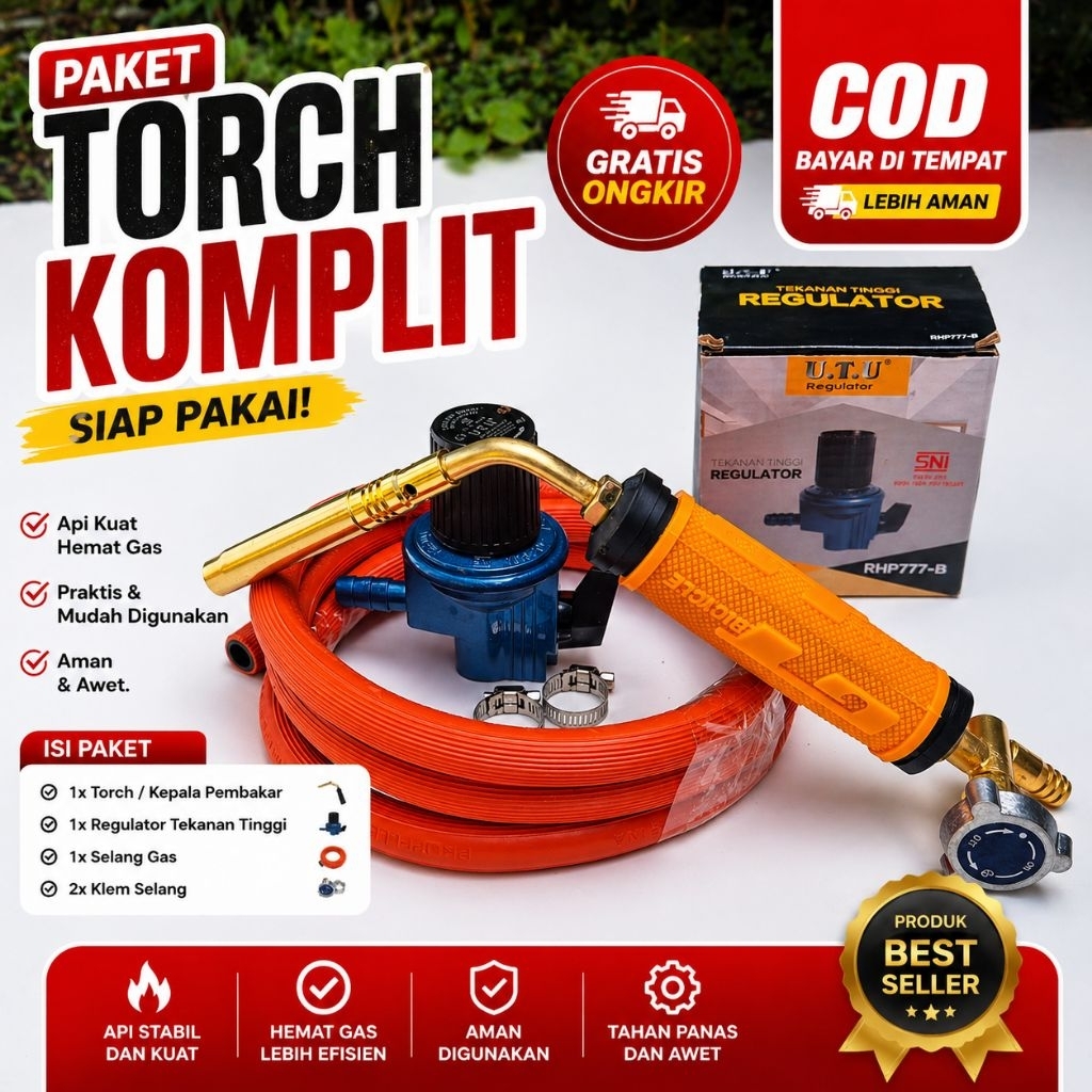Kompor Torch Lpg Komplit kepala torch manual Gas torch blow torch kepala heating alat las mini alat 