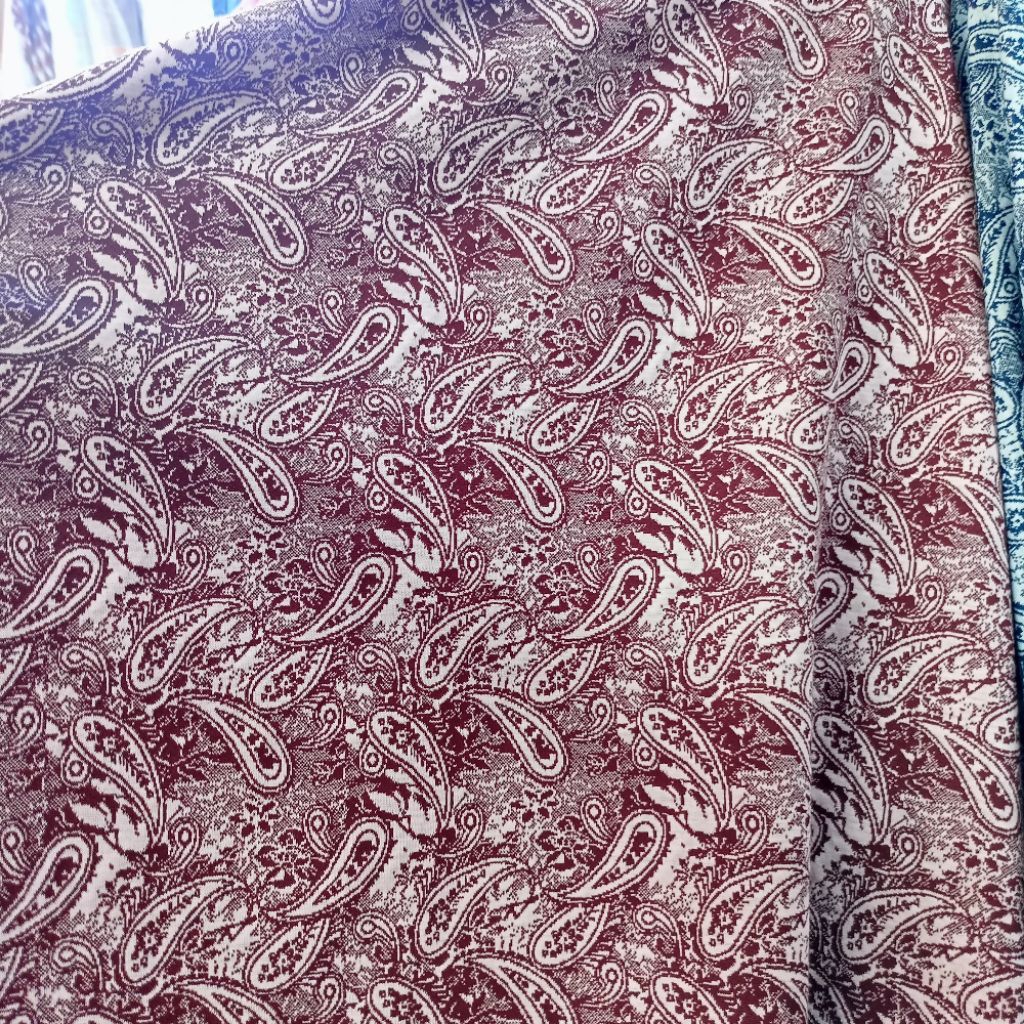 Kain/Bahan Kaos Motif Bunga Lebar 2 Meter / Kain Kaos Stretch Motif / Kain Kaos Melar Antik
