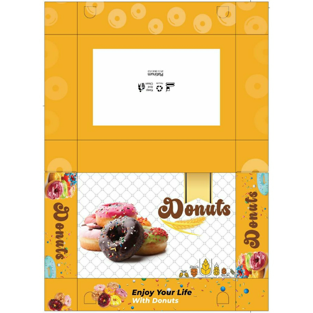 KOTAK DONAT ISI 6 / KOTAK DONAT DUPLEX / KOTAK DONAT DENGAN LAMINASI