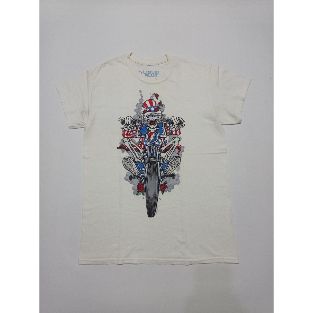 Kaos Band Rare Vintage Grateful Dead "Moto Sam" Official Merchandise ©2011 By Liquid Blue Warna Puti