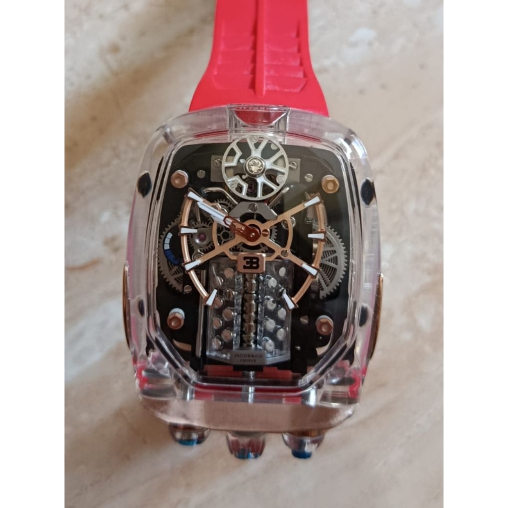 JACOB & CO Bugatti Chiron Red Rubber Automatic Swiss Movement