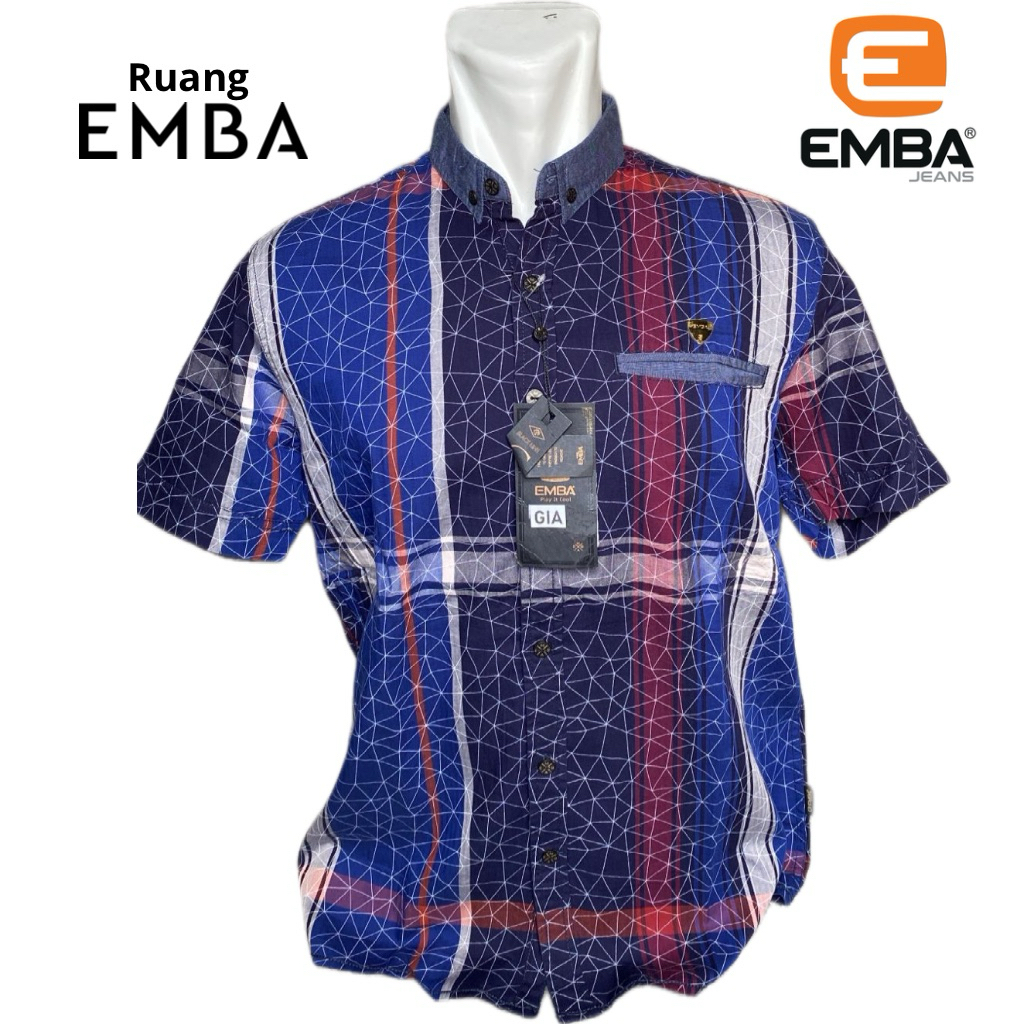 EMBA - Kemeja EMBA Classic Lengan Pendek Size L
