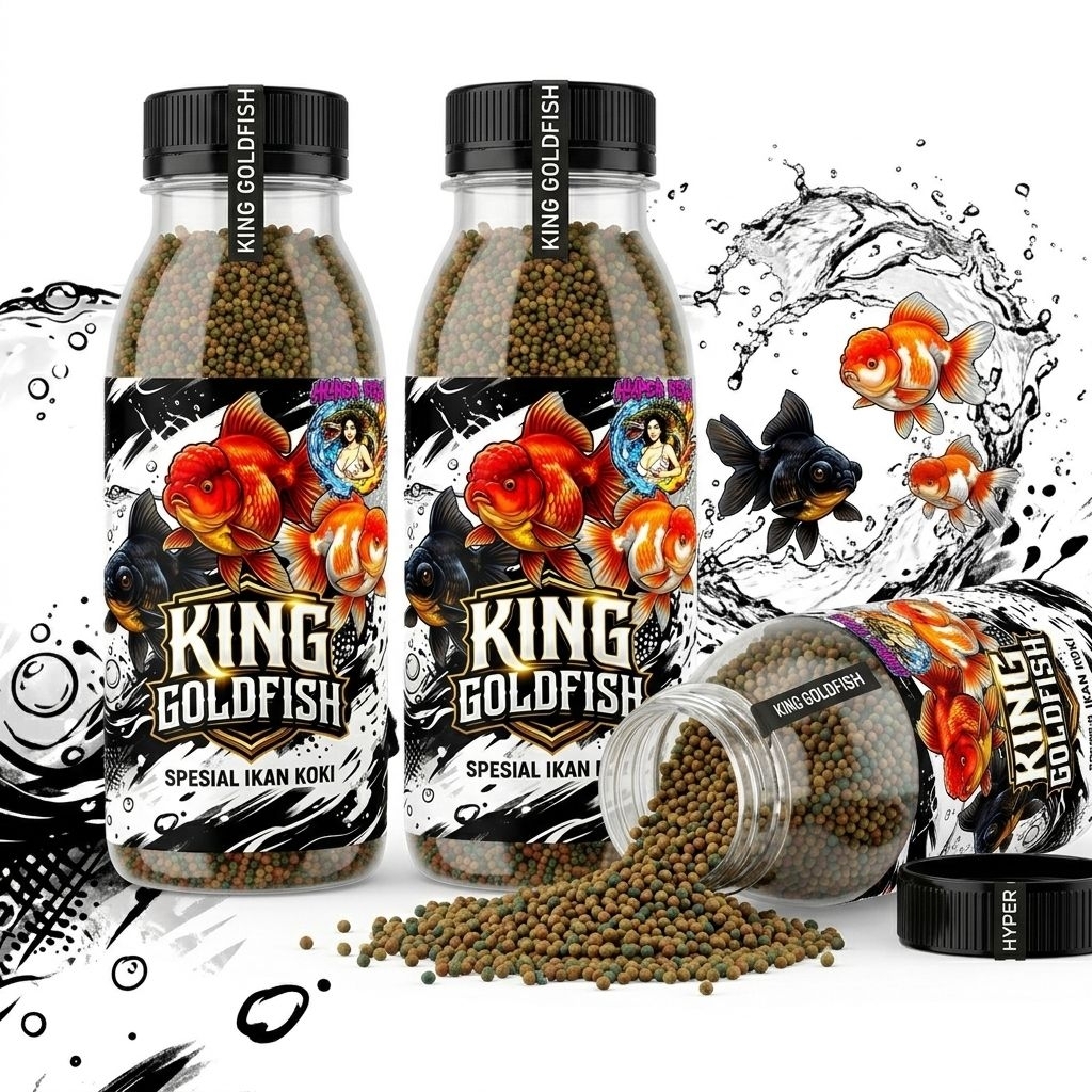 Pelet Koki King Goldfish 60gr Pakan Koki Ranchu Oranda Panda Protein Tinggi