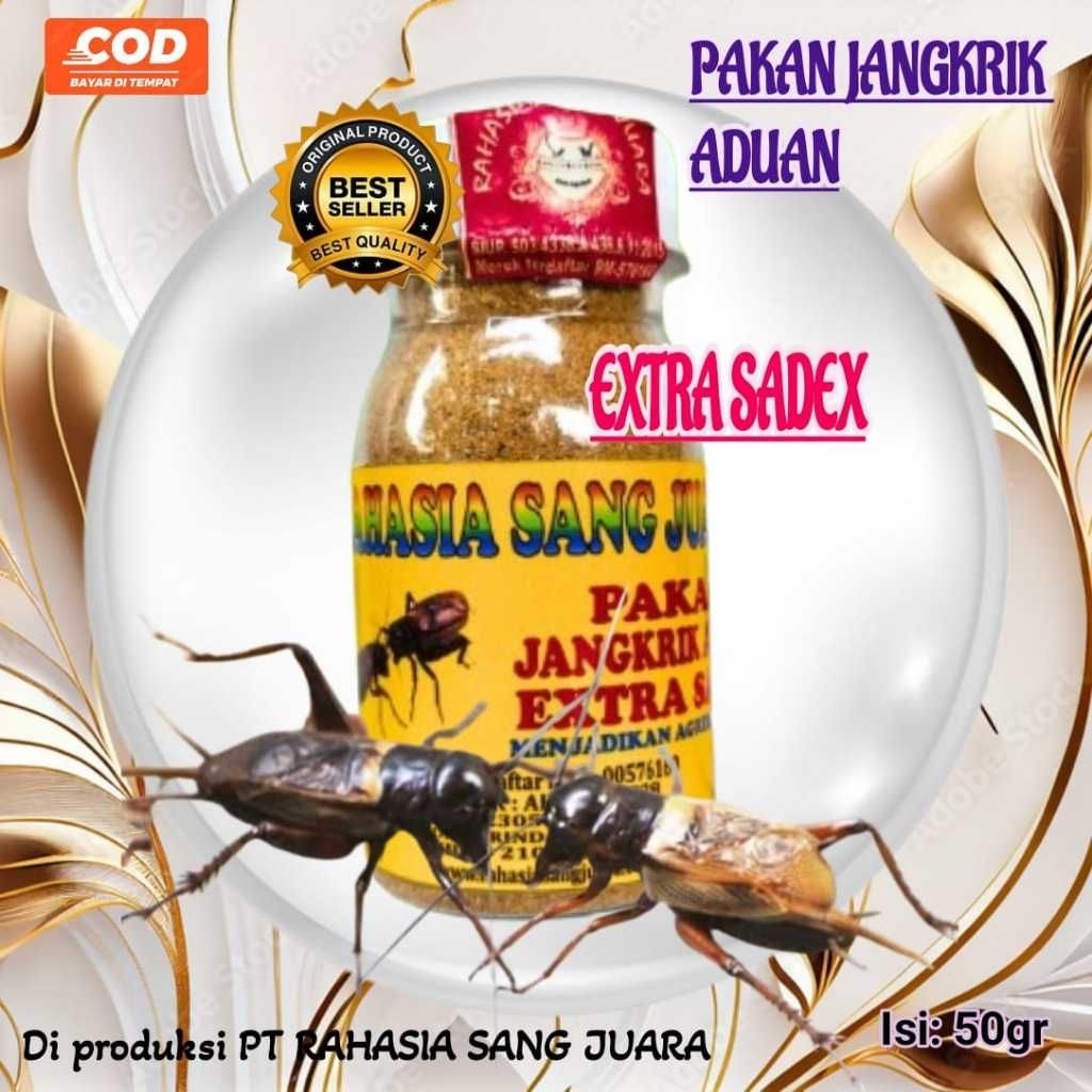 PAKAN JANGKRIK ADUAN EXTRA SADEK LEBIH KUAT DAN AGRESIF 50GR