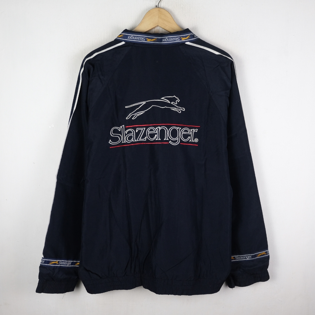 JAKET VINTAGE SLAZENGER WINDBREAKER TRACK JK333 SIZE L