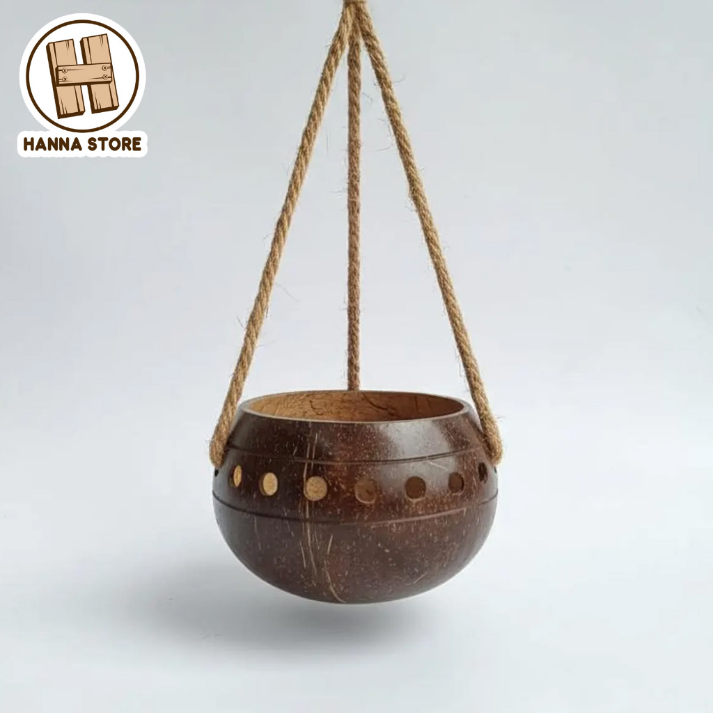 Pot Gantung Batok Kelapa Unik dan Estetik Untuk Indoor Outdoor