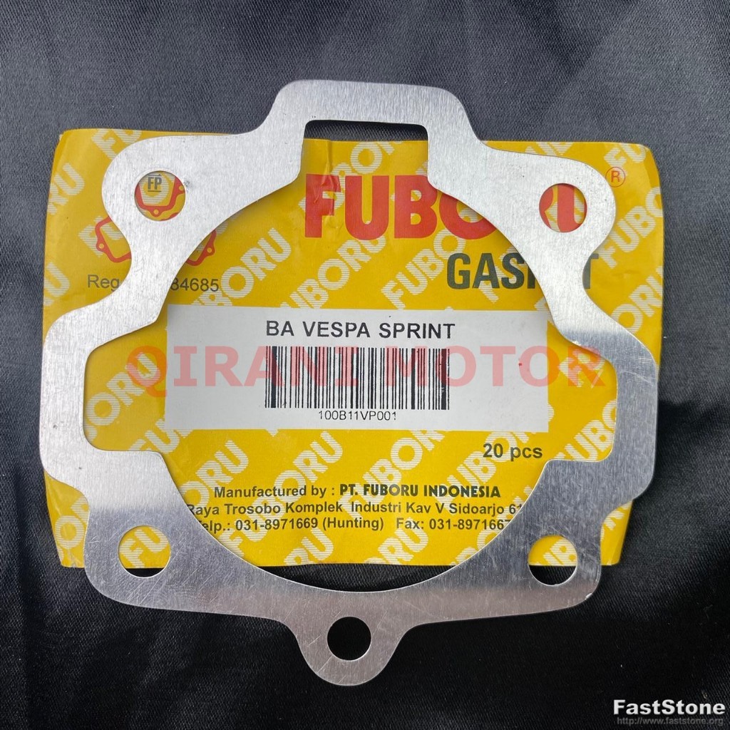 PERPAK BLOK BURING VESPA SPRINT GASKET PAKING ALMINI FUBORU