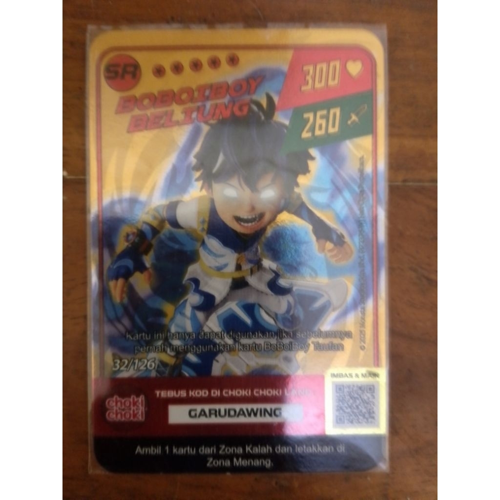 kartu Choki Choki Boboiboy beliung
