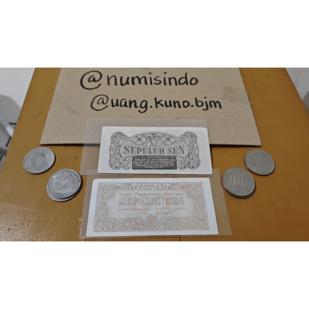 Uang Kuno 10 Sen 1945 ORI (Oeang Republik Indonesia) - Artefak Sejarah Revolusi Indonesia