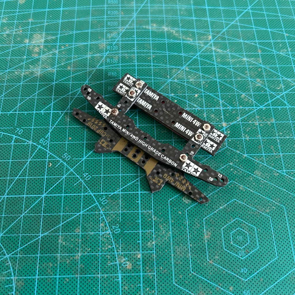 tamiya bumper belakang sto hg carbon rep