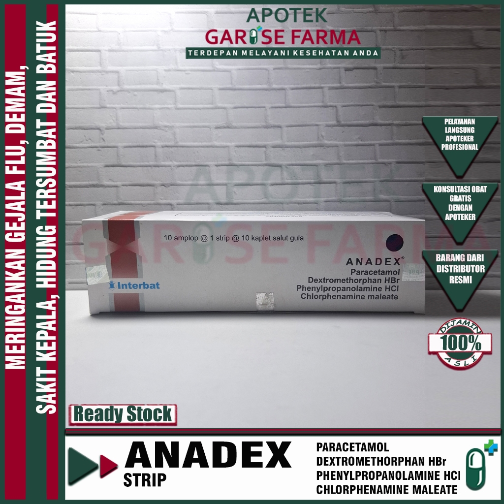 ANADEX TABLET 1 STRIP 10 KAPLET - OBAT DEMAM BATUK DAN PILEK