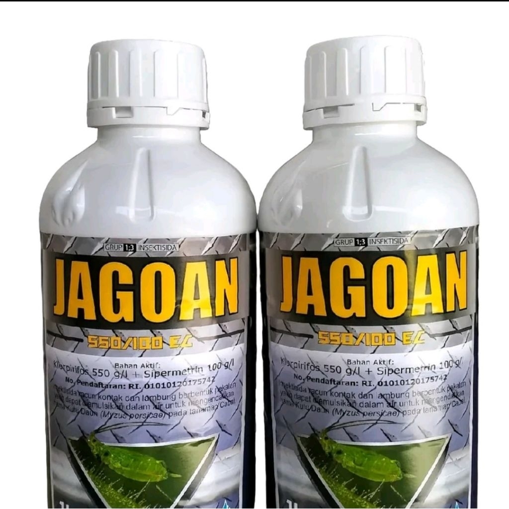 Murah 1 litet JAGOAN 650 EC Klorpiripos sipermetrin pembasmi kutu di tanaman cabe,kaper,ulat sundeb 