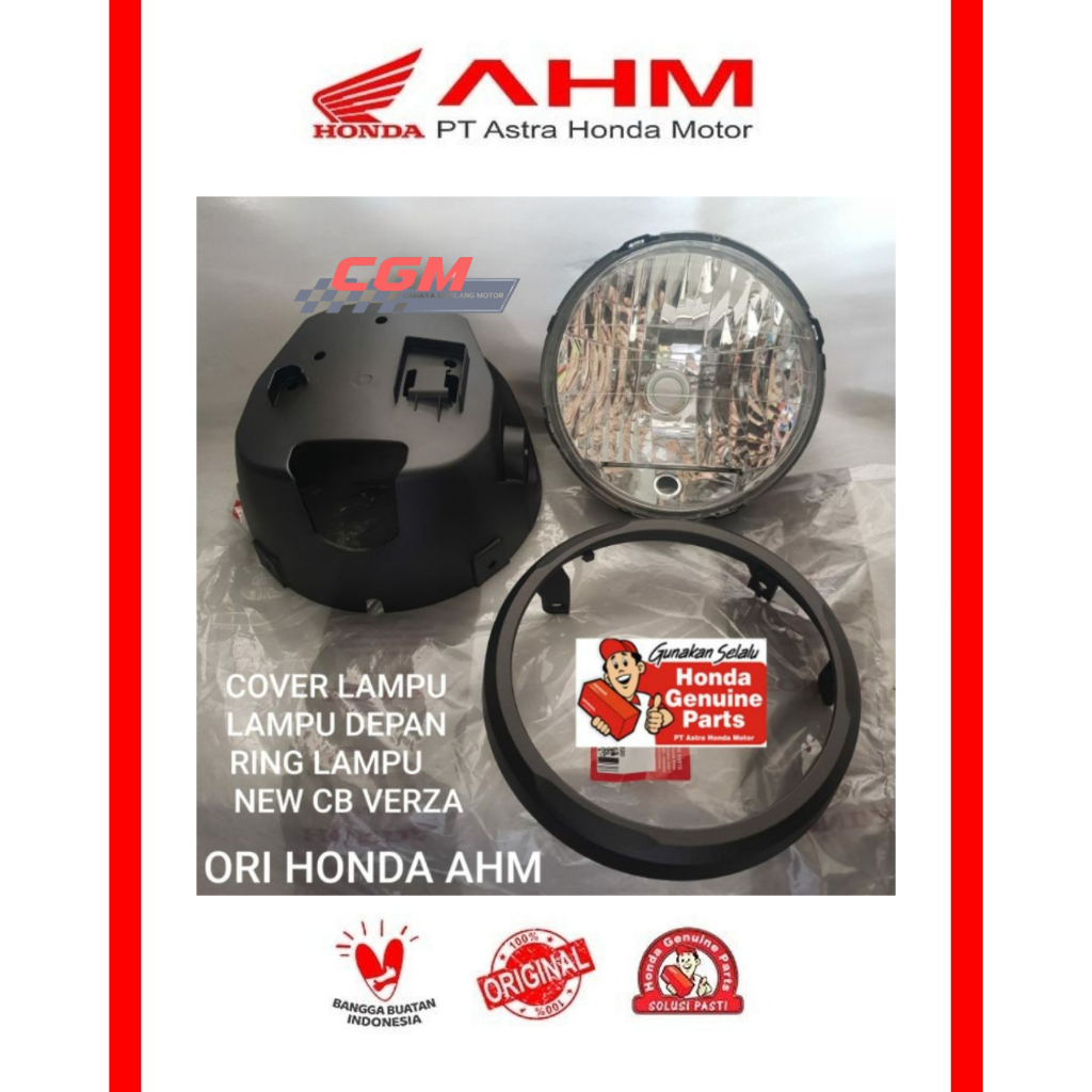 Reflektor lampu depan new cb verza cover lampu ring lampu batok lampu cb verza 1set assy ori honda