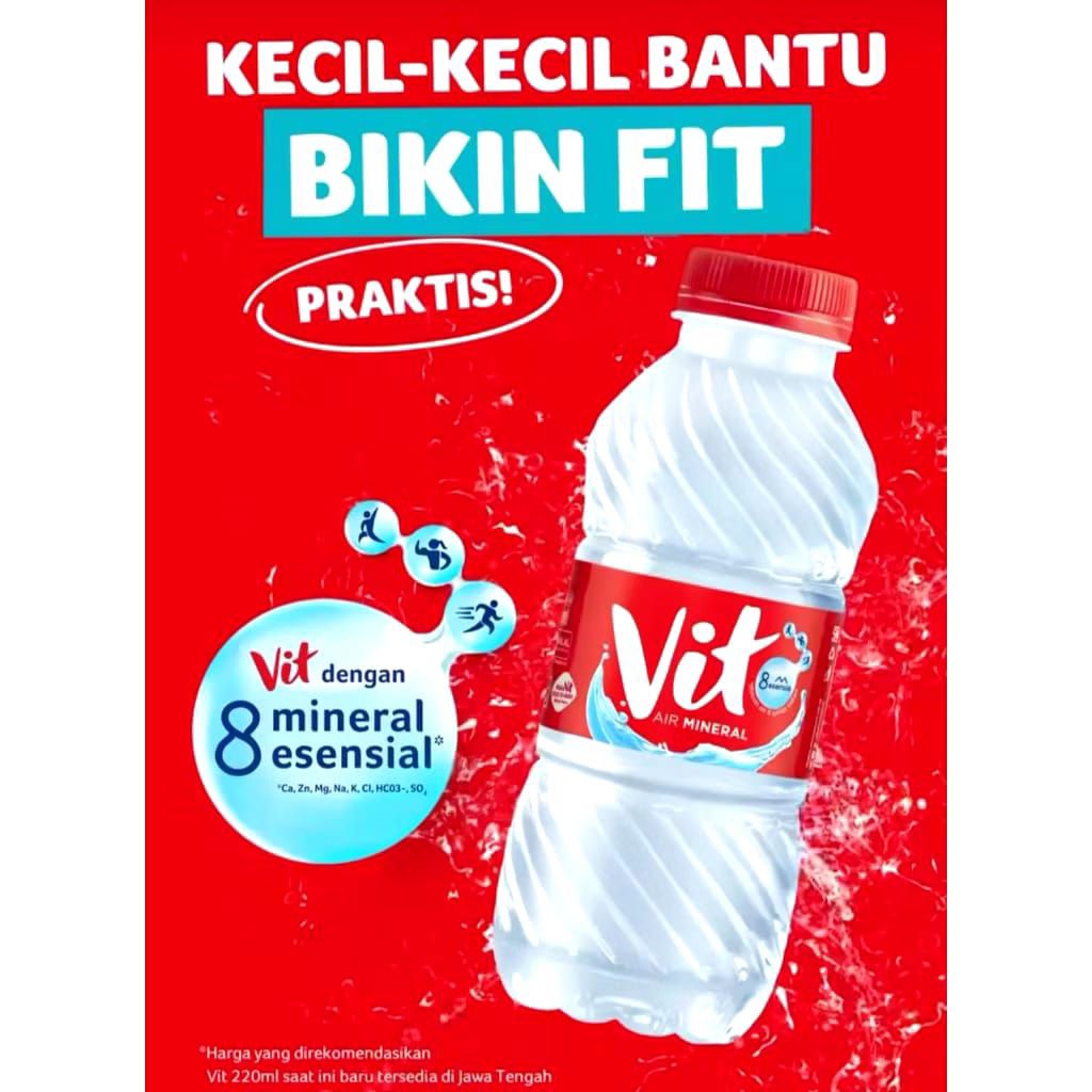 Vit Air Mineral Botol Mini Kecil 330ml 1 dus