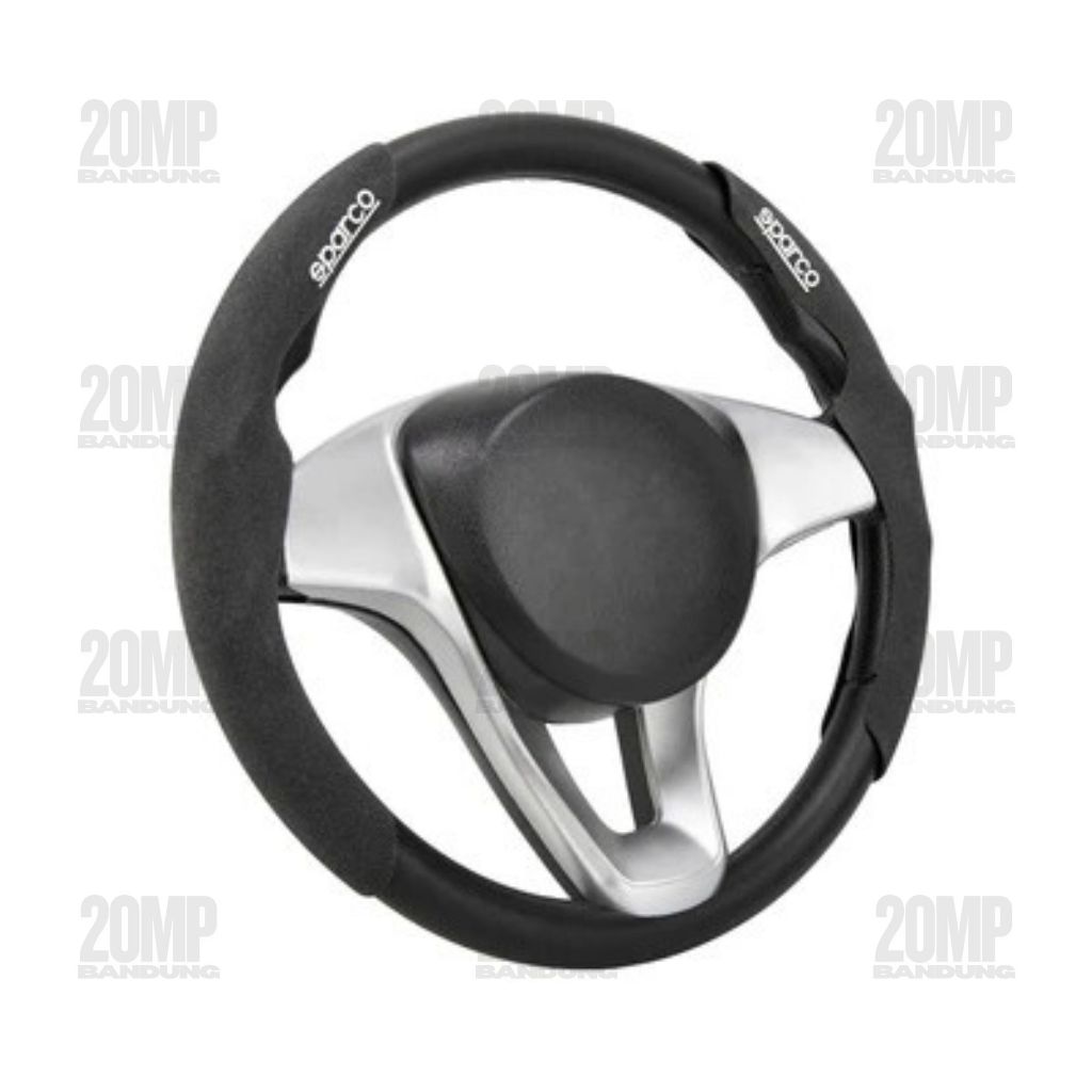 Sarung Stir Kain Bludru STEERING WHEEL COVER PP BLK SPARCO