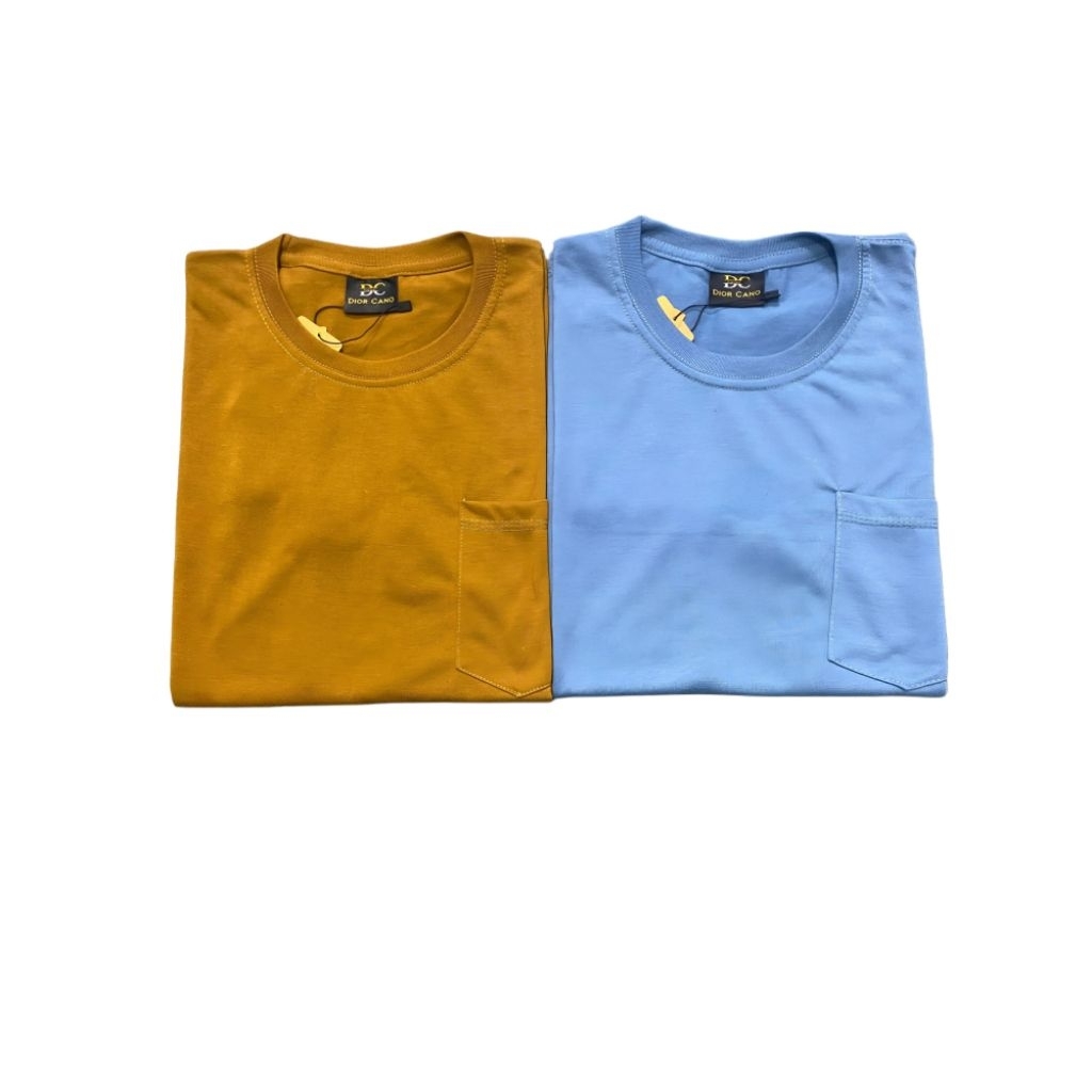 Kaos Pocket Paket 2pcs Baju T-shirt model saku depan pria polos simpel 2026 pilihan warna
