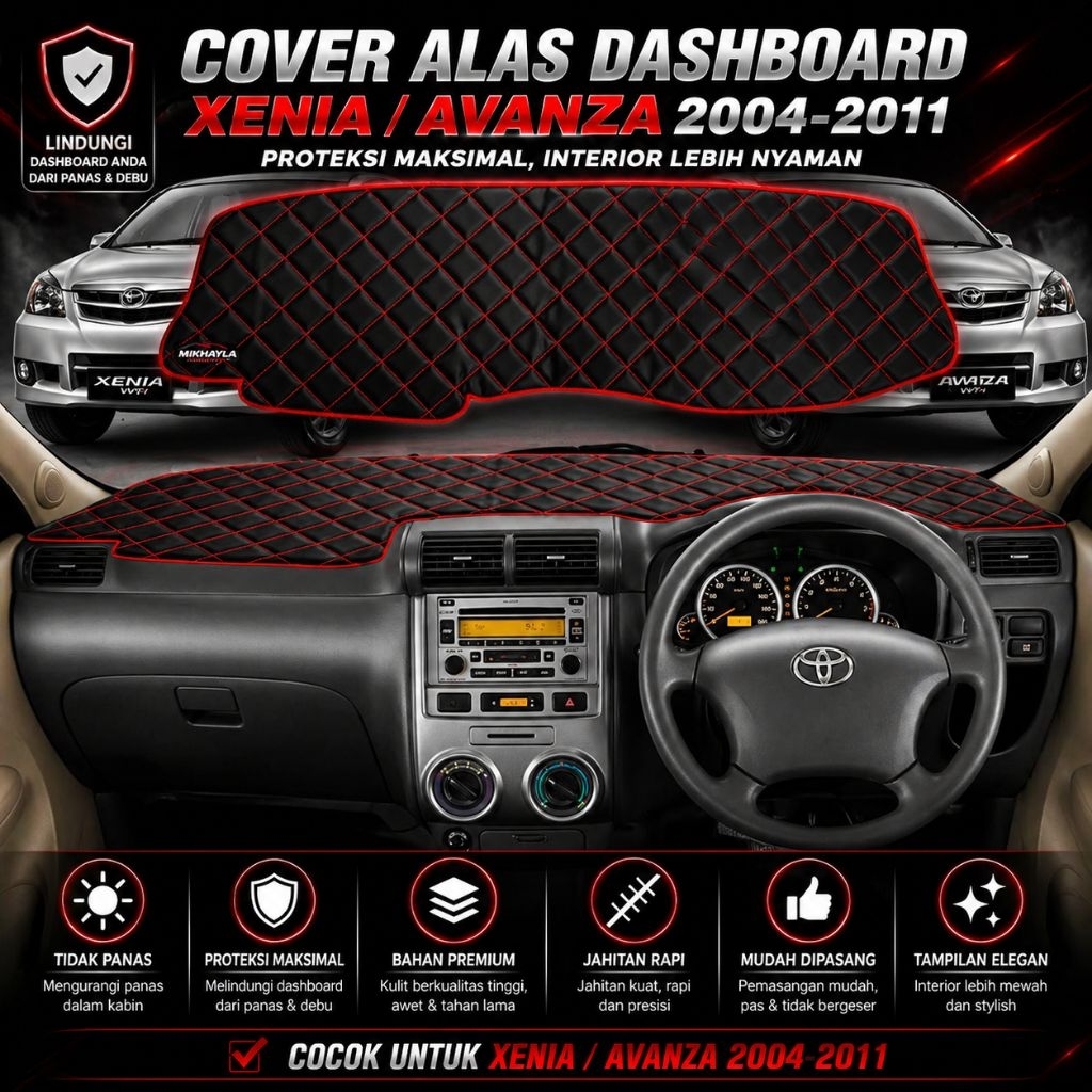 promo Alas dashboard mobil XENIA DAN AVANZA THN 2004 - 2011gratis double tip, bahan anti air dan men