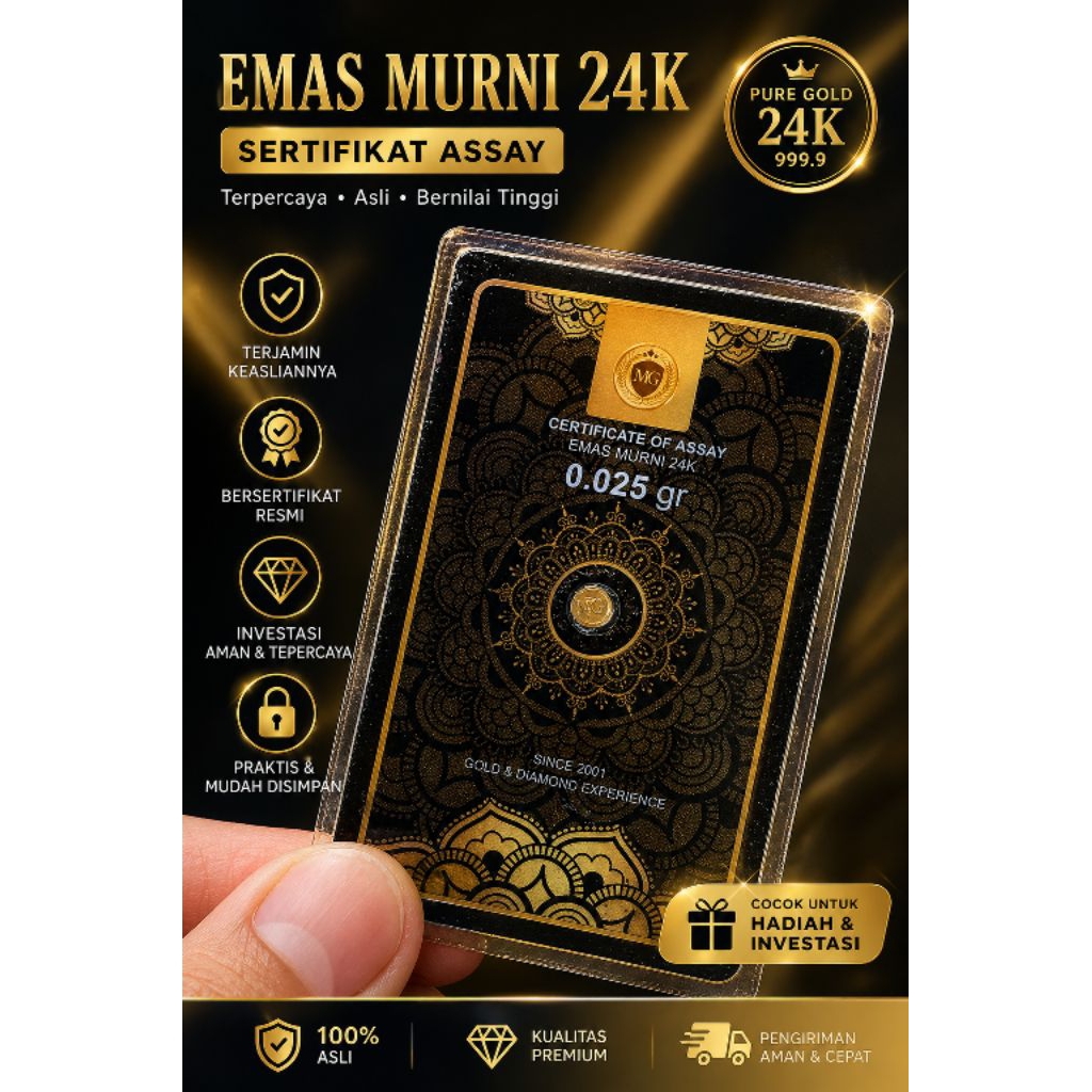 Minigold 0.025 Gram Emas Murni 24 Karat