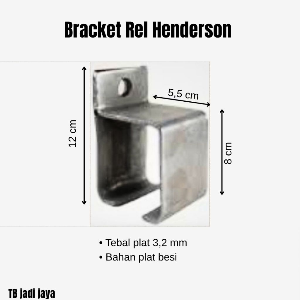 bracket pintu lipat/ bracket Rel Henderson tebal