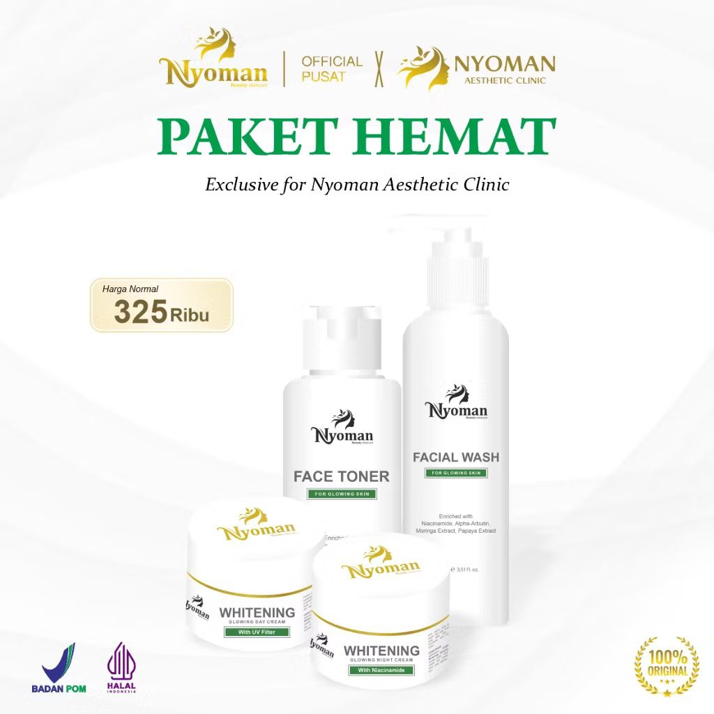 || BEST SELLER || PAKET HEMAT EXCLUSIVE WHITENING BY NYOMAN SKINCARE ORIGINAL 100%