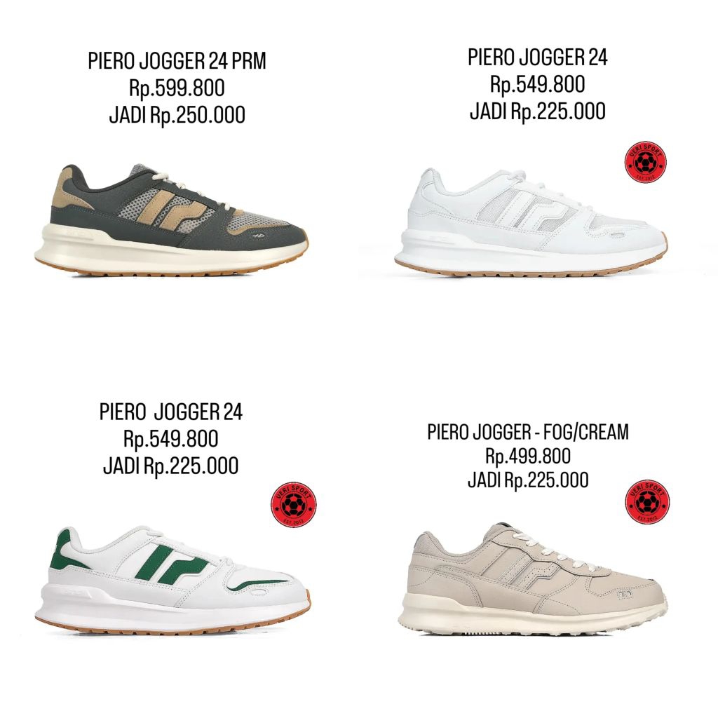 SEPATU RUNNING PIERO JOGGER 24 PRM - METALGUN GREY