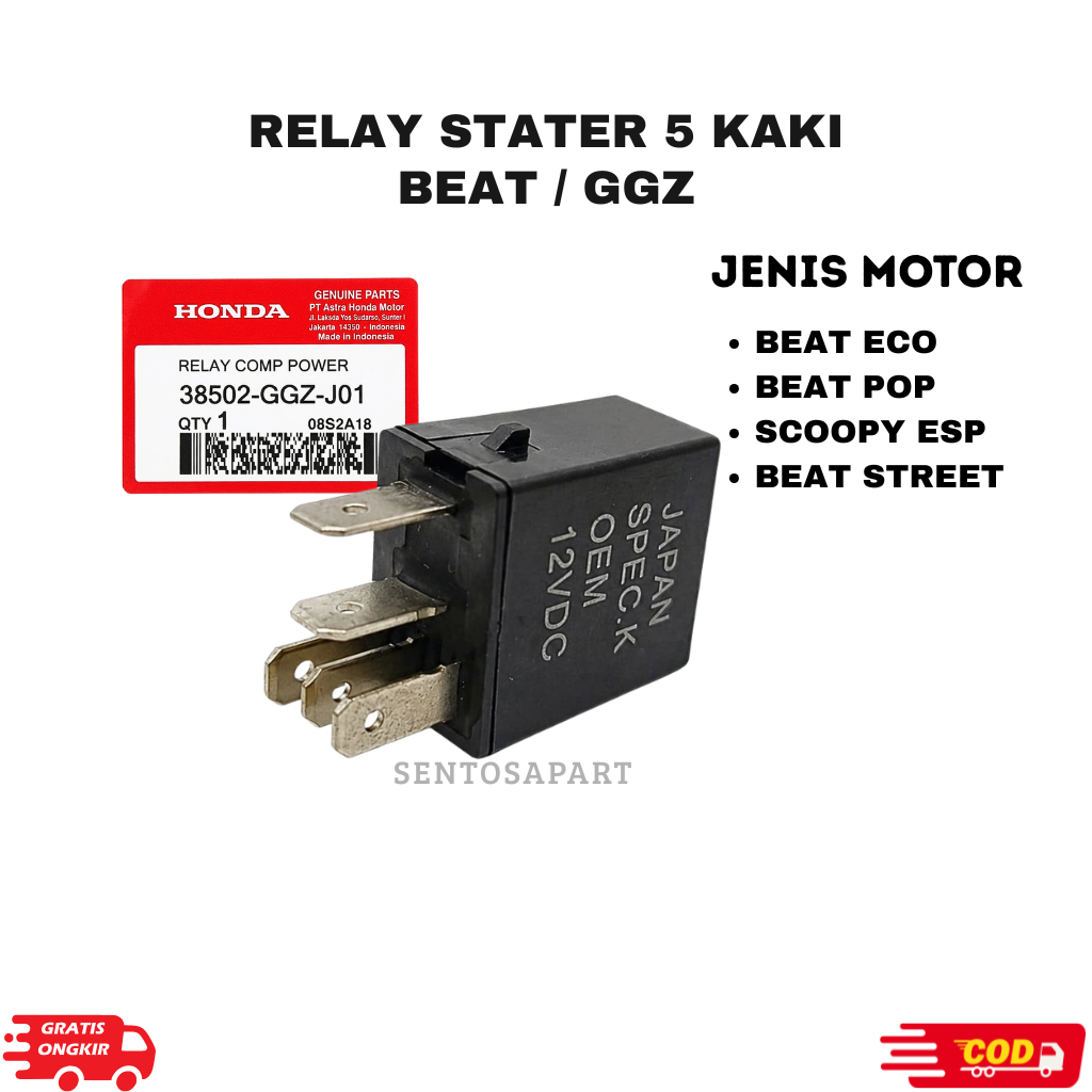 RELAY STATER 5 KAKI BEAT ECO / POP / STREET / SCOOPY ESP