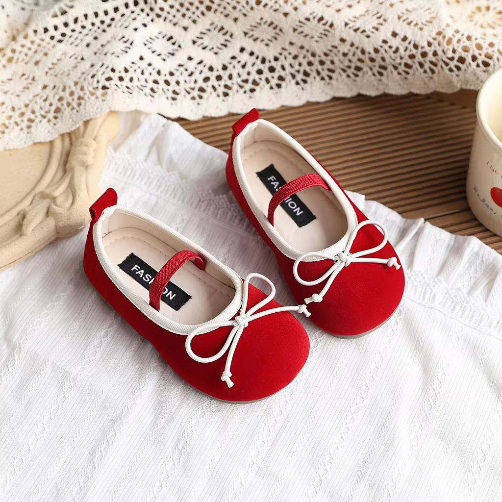 IWOJO Sepatu Anak Perempuan Model Terbaru Pita Cantik – Sepatu Anak Balita & Anak Kecil Empuk