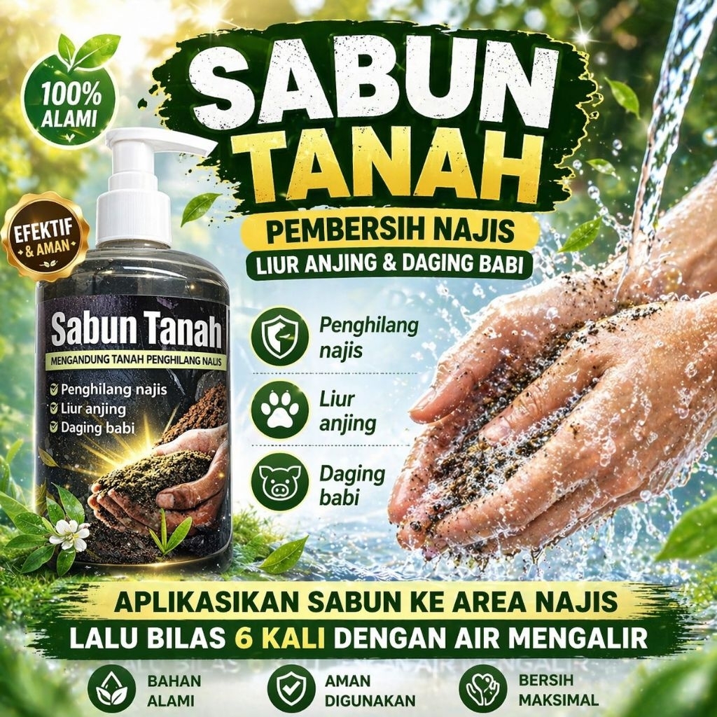 ST PUMP - SABUN TANAH Cair Penghilang NAJIS Sabun Anti Najis Sabun Penghilang Najis Liur Anjing Babi