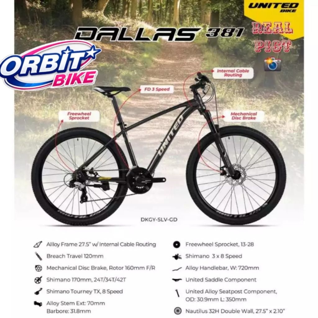 Sepeda Gunung MTB United Dallas 381
