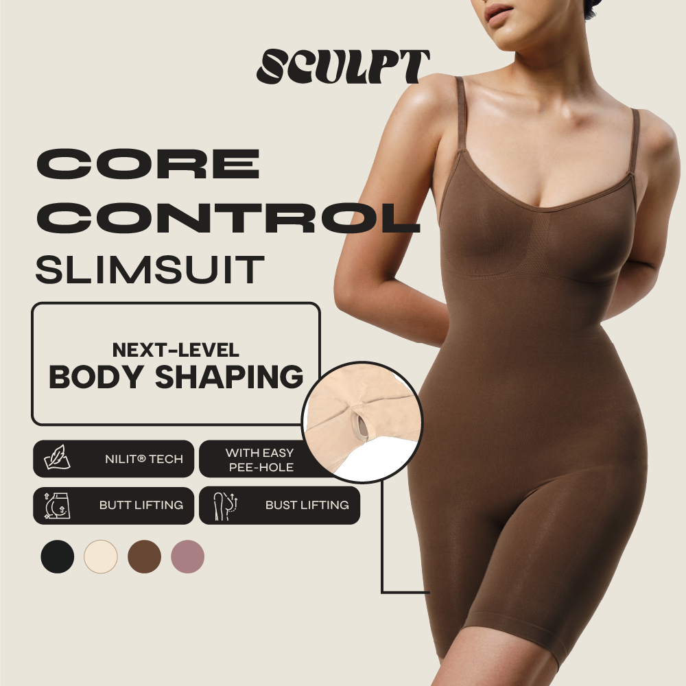 SCULPT Core-Control Slimsuit - Full-Bodysuit Corset Shapewear - Korset Pelangsing Full Body - XS-4XL