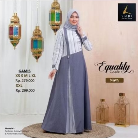 Gamis Equality Navy Lubi Spesial Promo