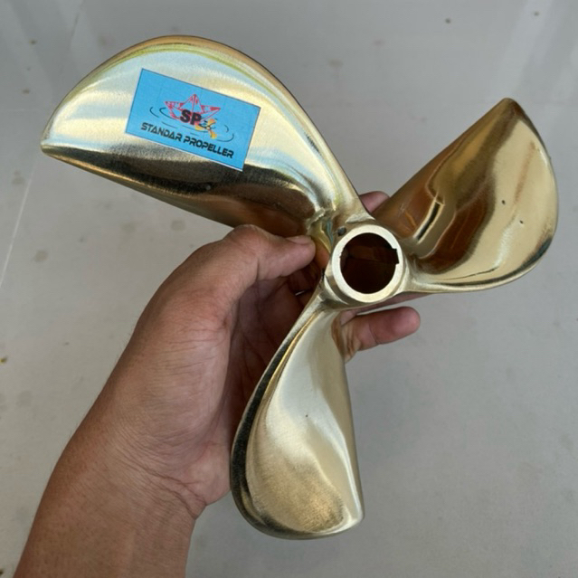 kipas kapal ts 155 bahan kuningan standar propeller mengkilap
