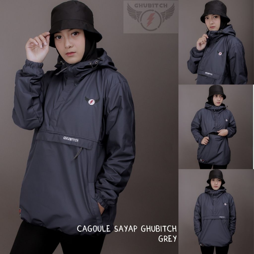 (ADA UKURAN BIG SIZE) Cagoule Ghubith Jaket Pria Terbaru Bahan taslan waterproof Size M L XL
