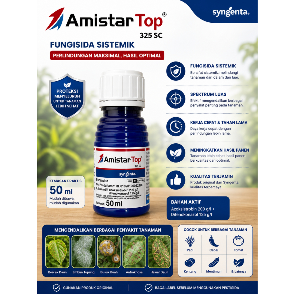 FUNGISIDA AMISTARTOP 325SC 50ml SISTEMIK- SYNGENTA