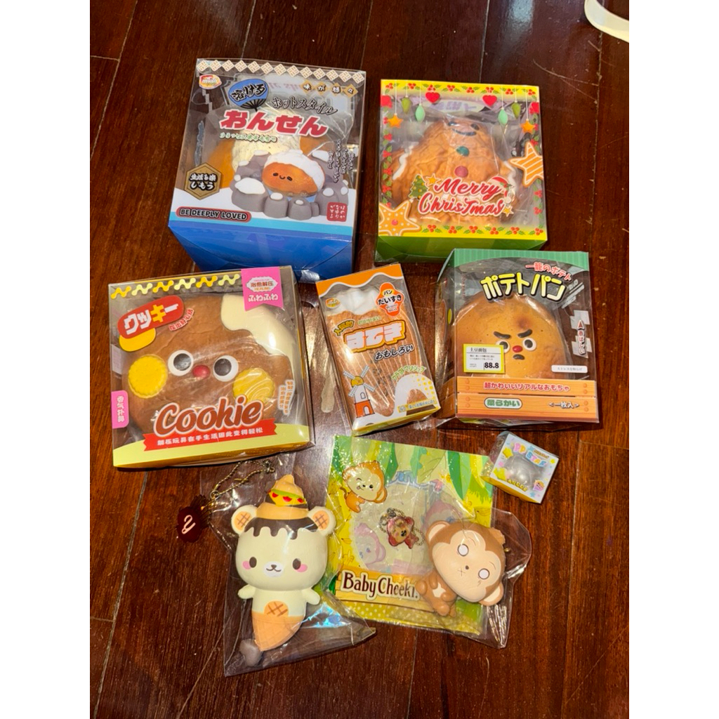 Prelove Squishy Yummiibear mermaid, Punimaru baby cheeki, Mido onsen, Mido gingerbread, Mido potato,
