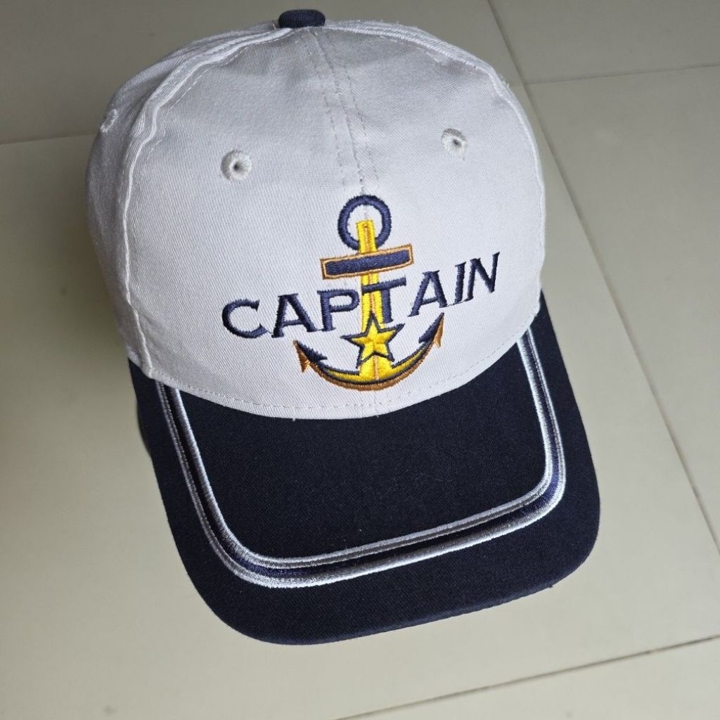 Topi nautical Captain - Jangkar Pelaut Kapten Kapal Yacht