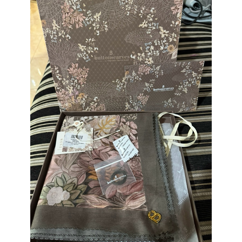 Singapore Voile Square-Cinnamon Preloved