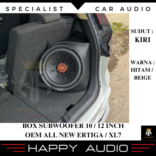 Box Sudut Subwoofer 10 & 12 Inch OEM Suzuki All New Ertiga / XL7 Bahan MDF 18mm Box Sudut KIRI High 