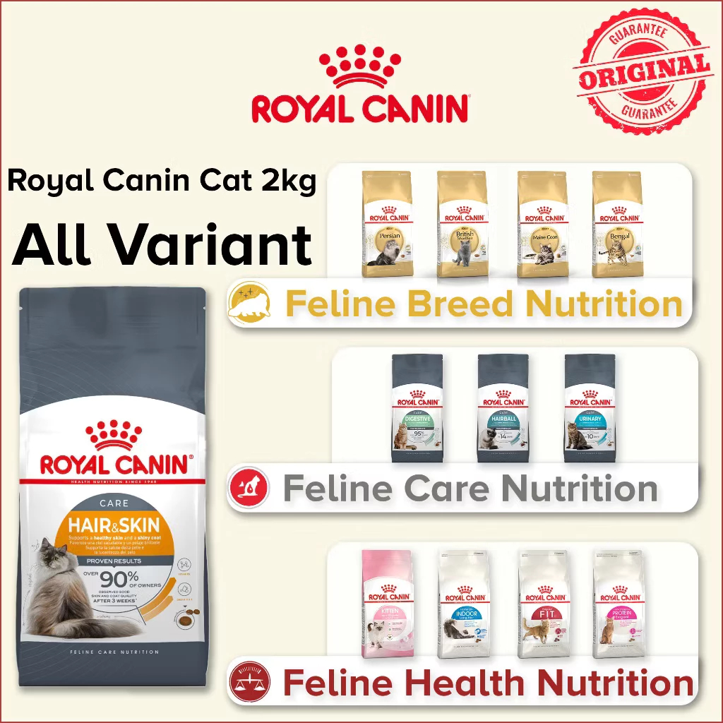 Royal Canin 400gr ALL VARIAN Hair & Skin, Persian, British, Kitten, Mother Baby Cat, Indoor 27, Long