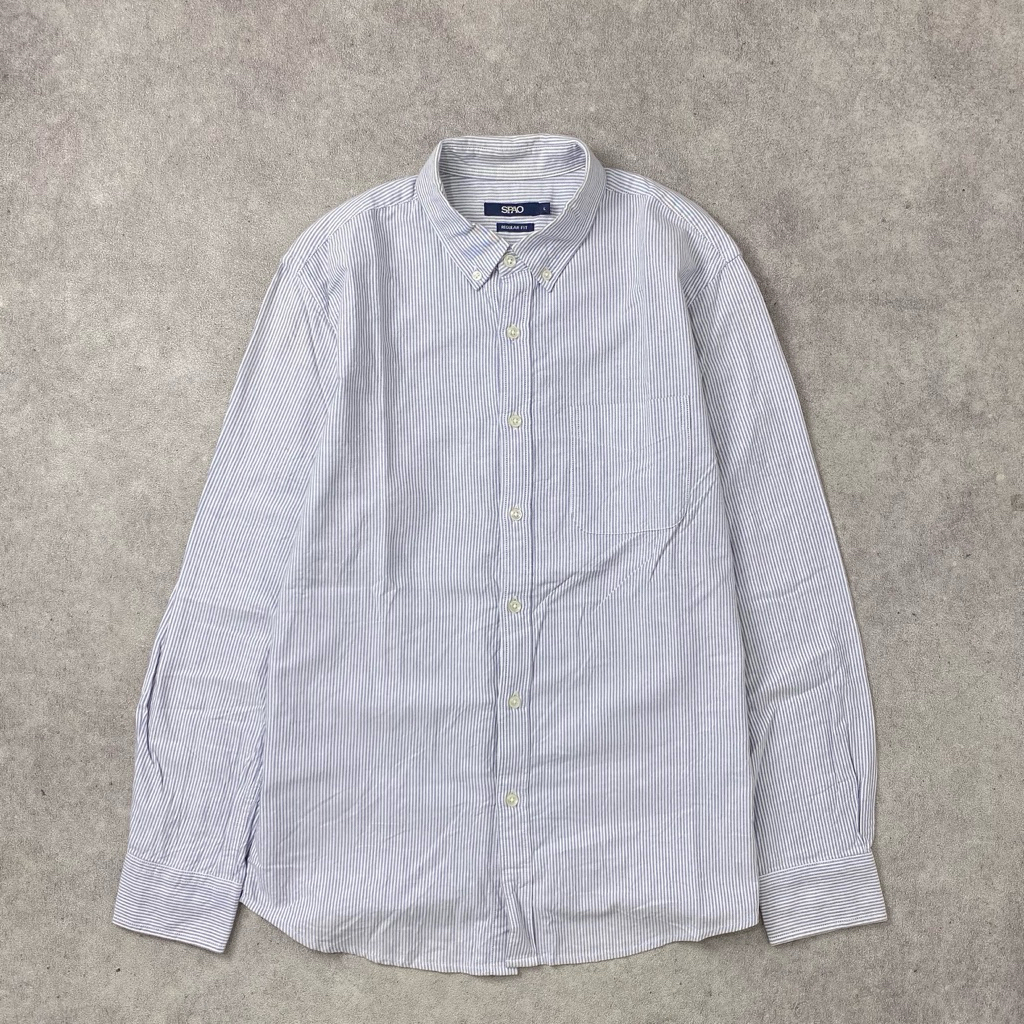 Spao Blue Stripe Oxford Shirt