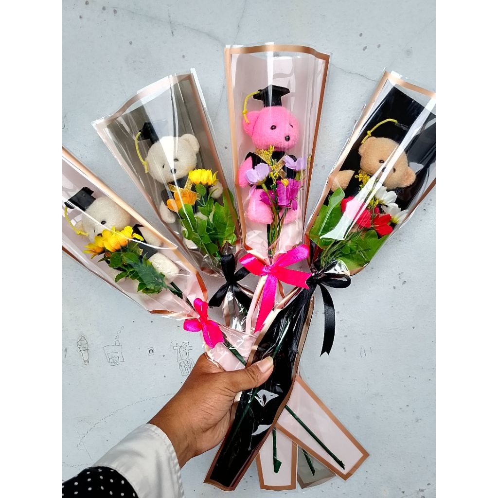 Buket wisuda/Buket kecil wisuda/Buket boneka