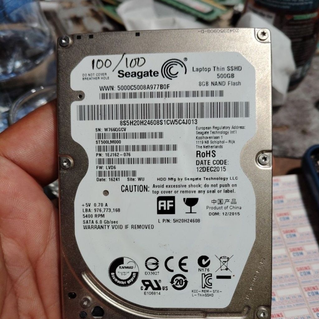 hardisk laptop Seagate slim 500 gb