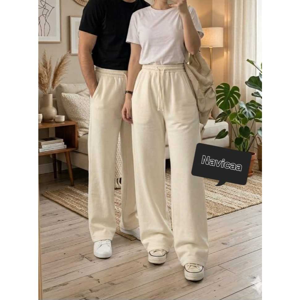 Jogger Sweatpants Hnm Celana Joger Pria Wanita Katun Fleece Premium