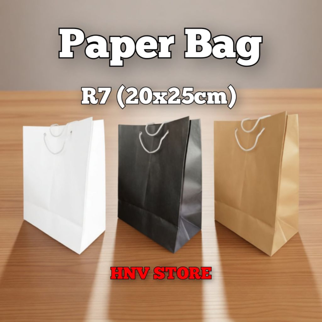 Paper Bag polos ukuran R7 murah