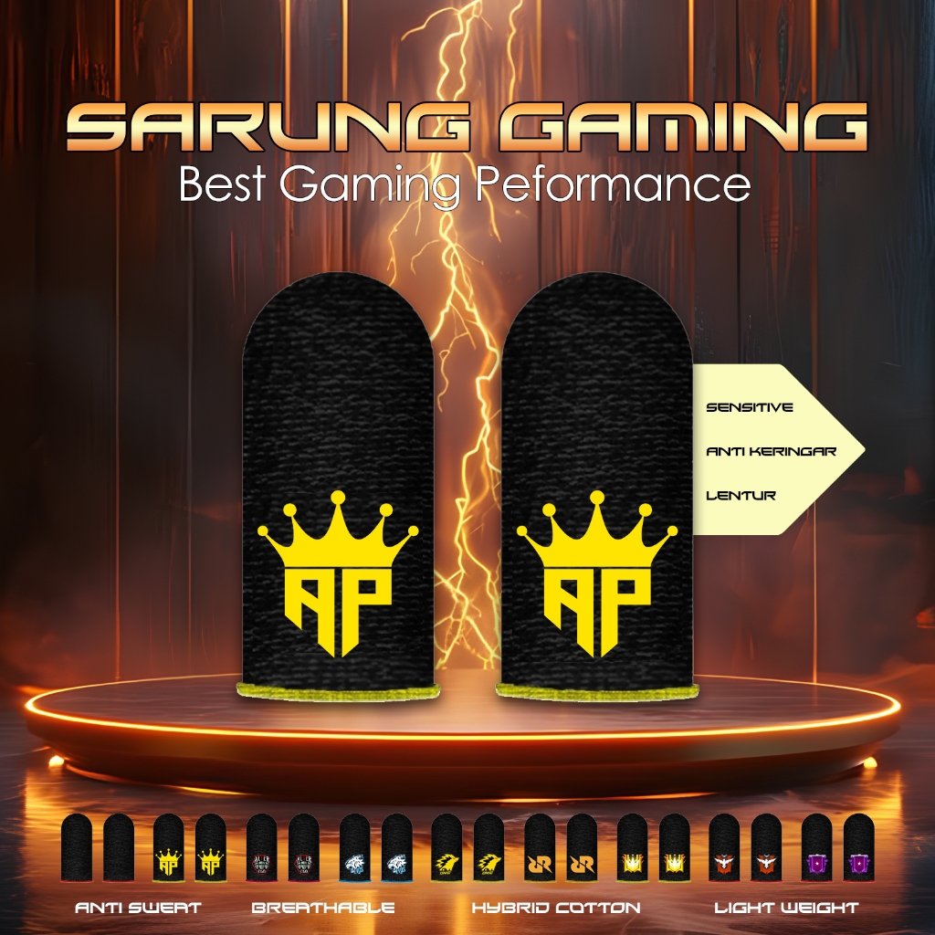 Sarung Jempol Gaming AP King Evos Alter Ego Grand Master RRQ Onic Game ff pubg mobile Responsive Pre