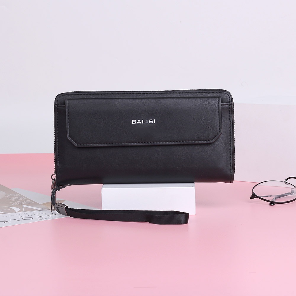 Loother.co Dompet Wanita Hitam Panjang Kulit Sintetis Premium Slot Kartu Tambahan Elegant Wallet Bra