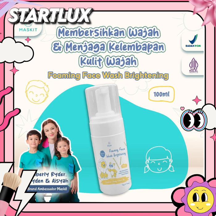 Maskit Kids & Baby Foaming Face Wash Brightening - Sabun Cuci Muka Wajah Foam Anak Bayi Mencerahkan