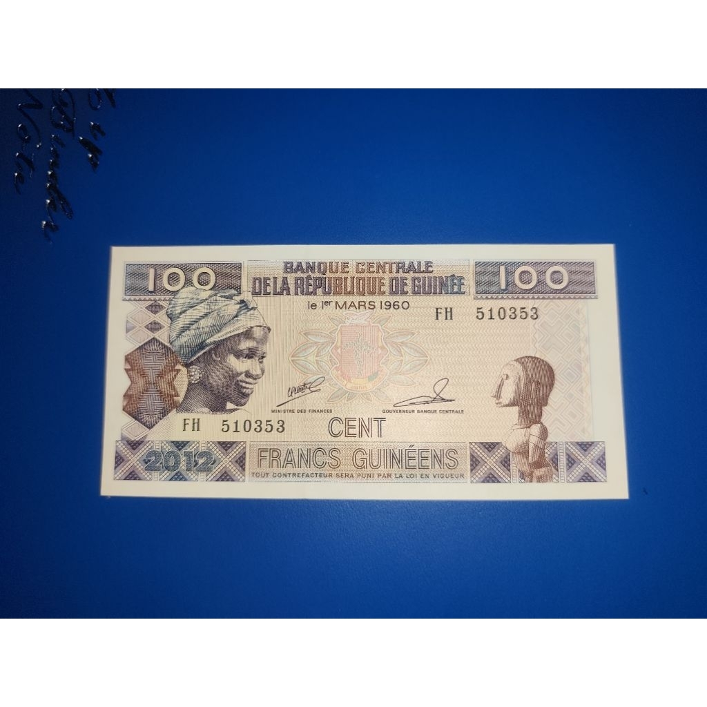Uang Kuno 100 Franc Guinea 2012