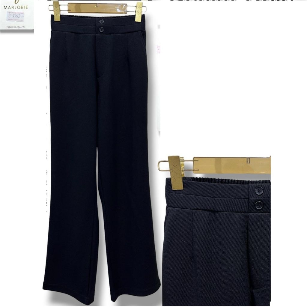 Celana MJ Marjorie Denim Twill Kulot Wanita Kerja Casual