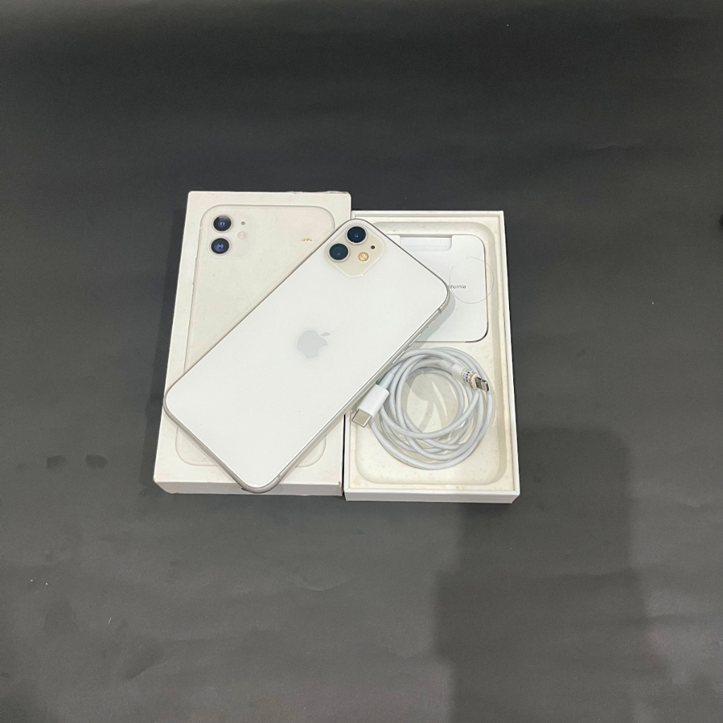 Iphone 11 basic 64gb white second original resmi